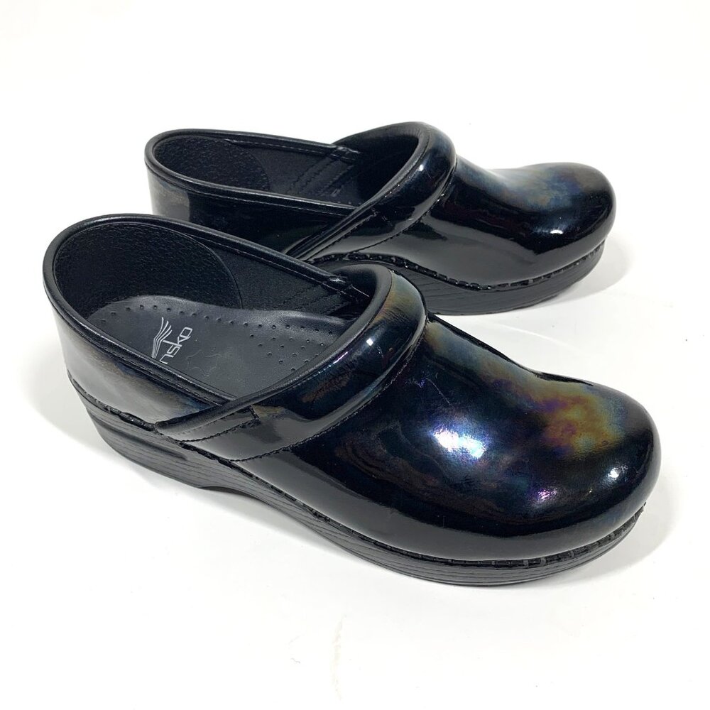 Dansko Professional Clogs Sz 39 EU 8.5-9 U.S., Black/Iridescent